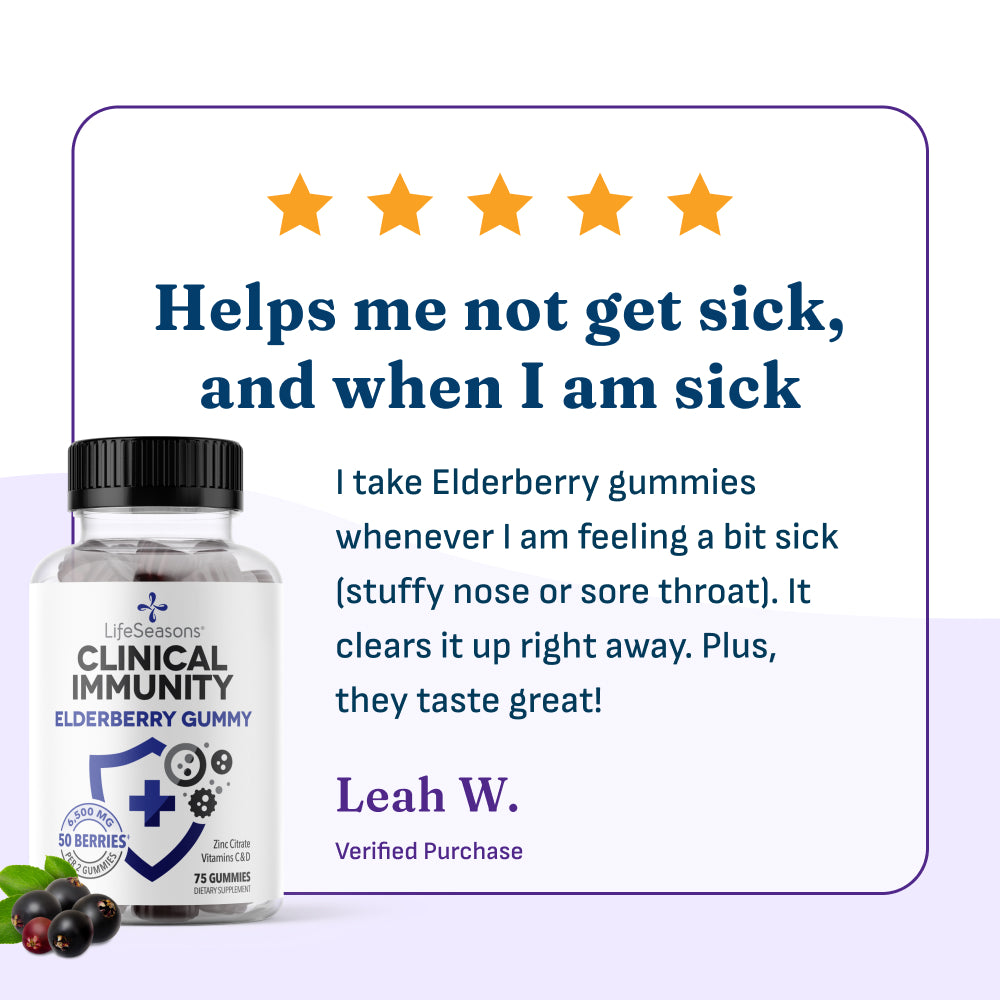 Clinical Immunity Elderberry Gummies | Daily elderberry immune