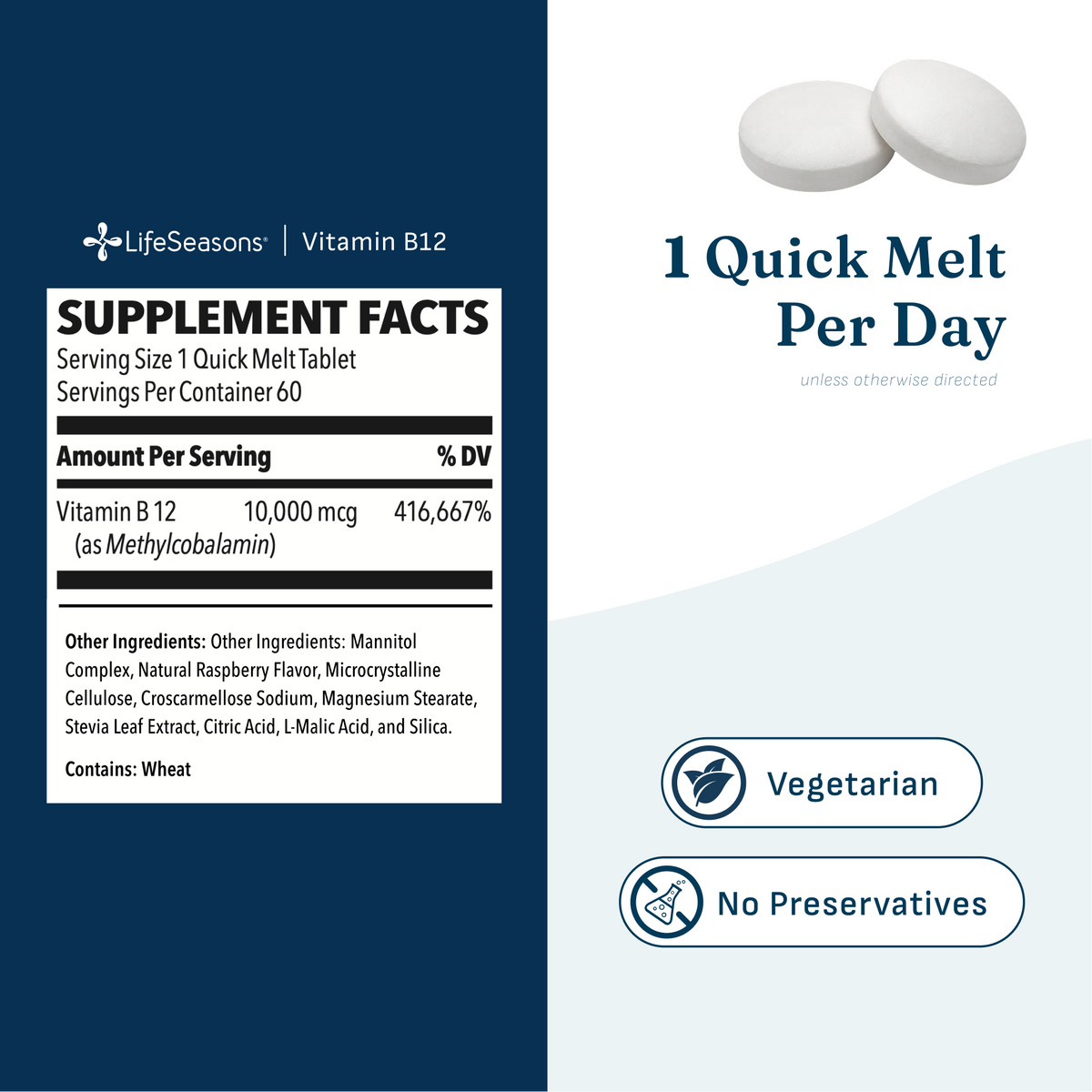 Methylcobalamin Vitamin B12 Quick Melts