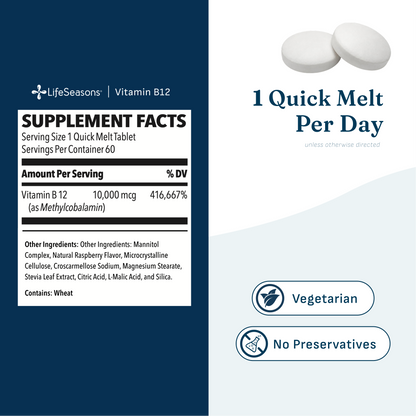 Methylcobalamin Vitamin B12 Quick Melts